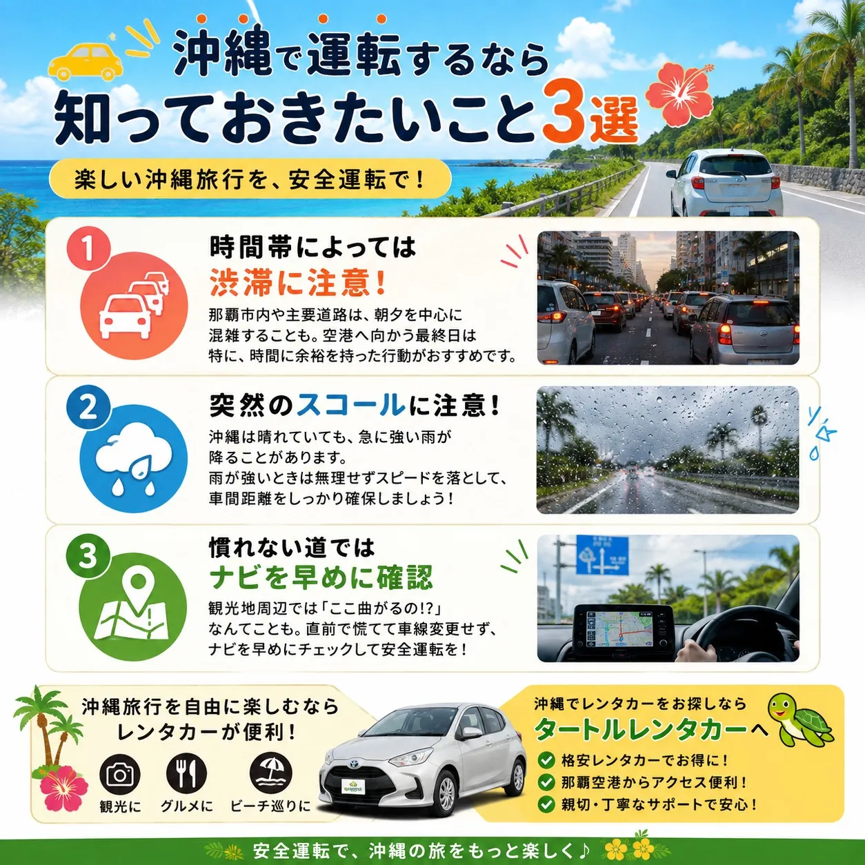 🌴⭐︎タートルレンタカーが教える！　沖縄で運転するなら知って...