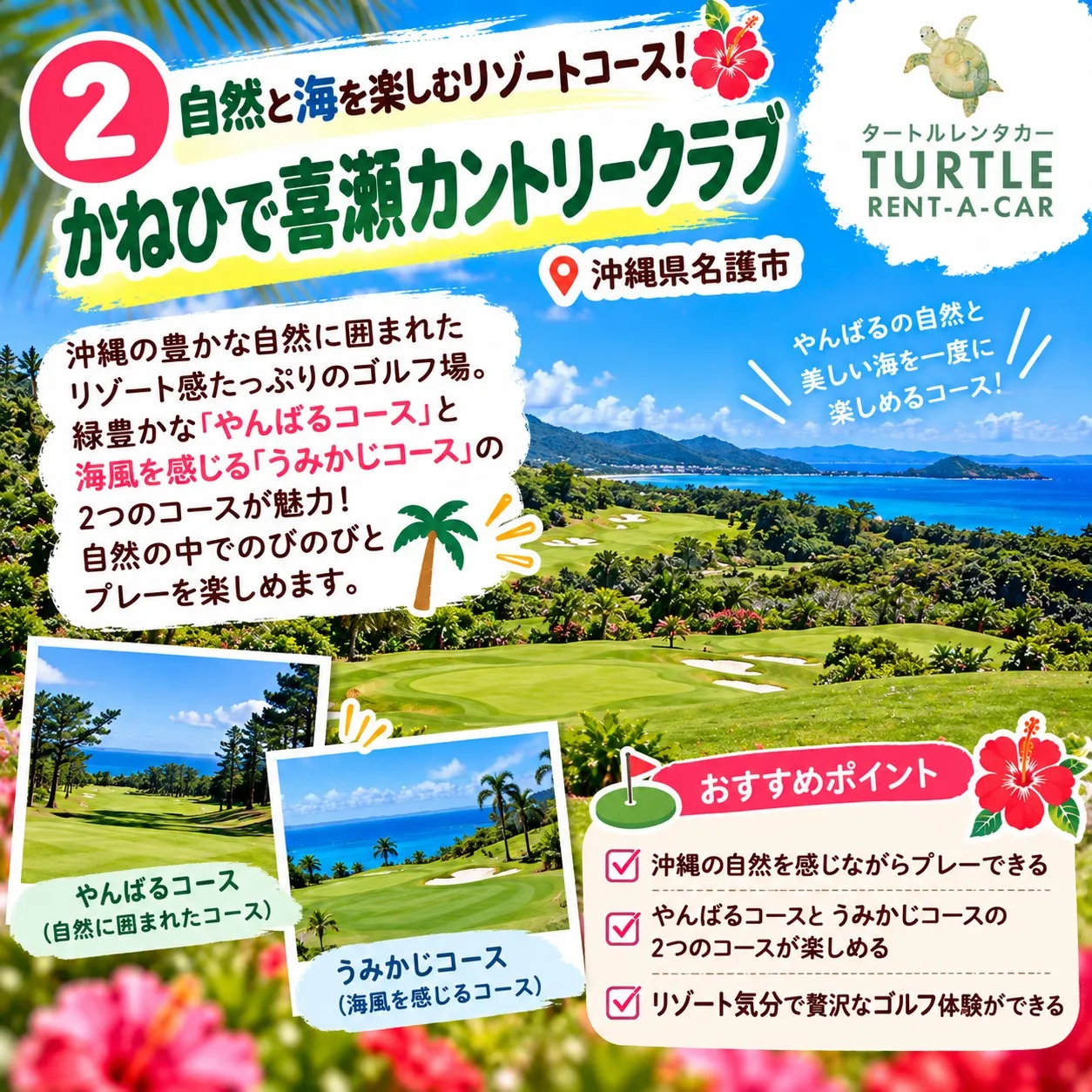 🌴⭐︎タートルレンタカーがオススメする！　沖縄旅行で行きたい...