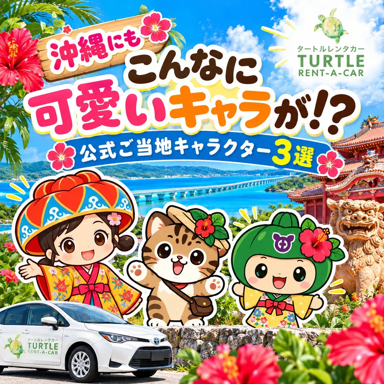 🌴⭐︎タートルレンタカーが教える！　沖縄にもこんな可愛いキャ...