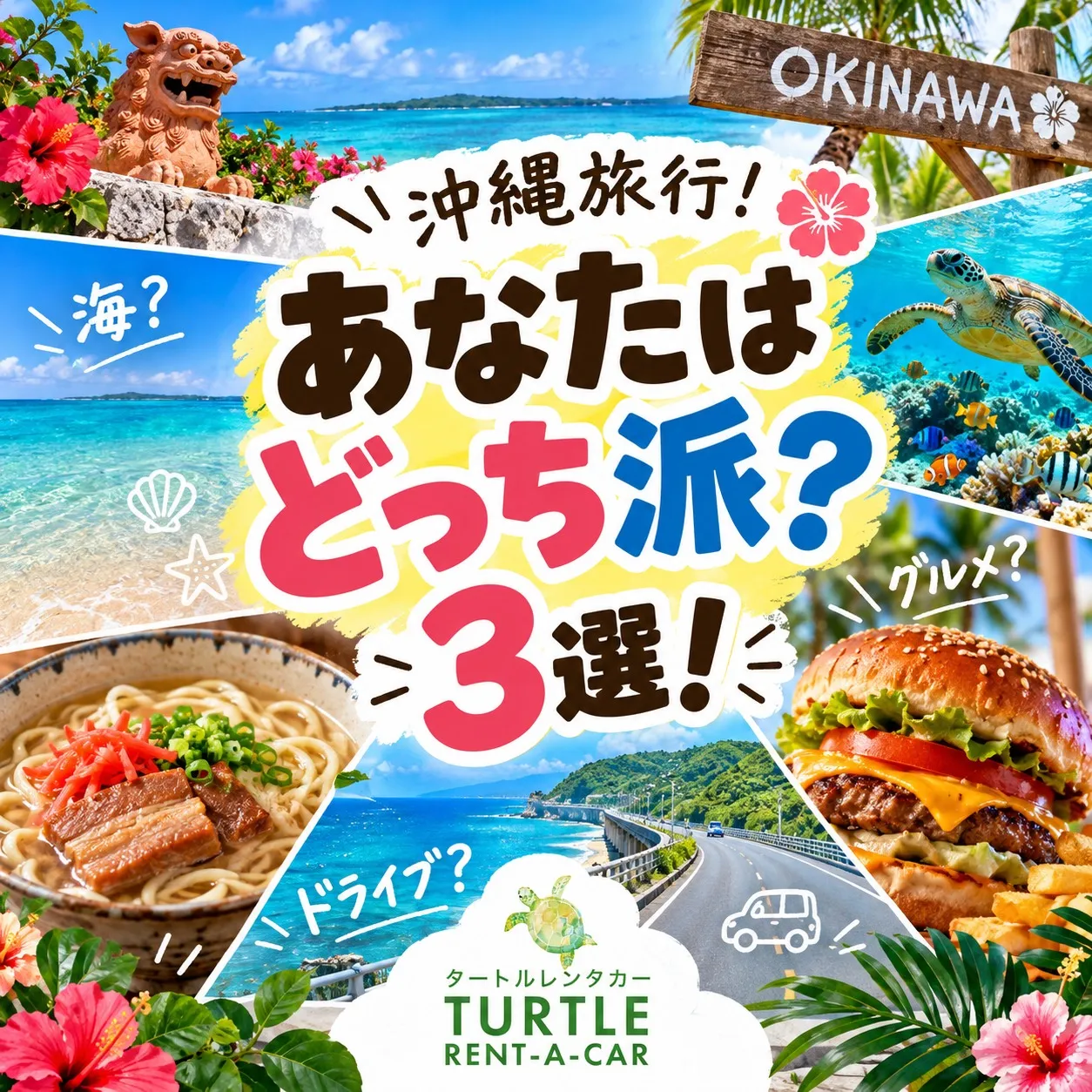 🌺🐢 沖縄旅行!あなたはどっち派?3選! 🐢🌺