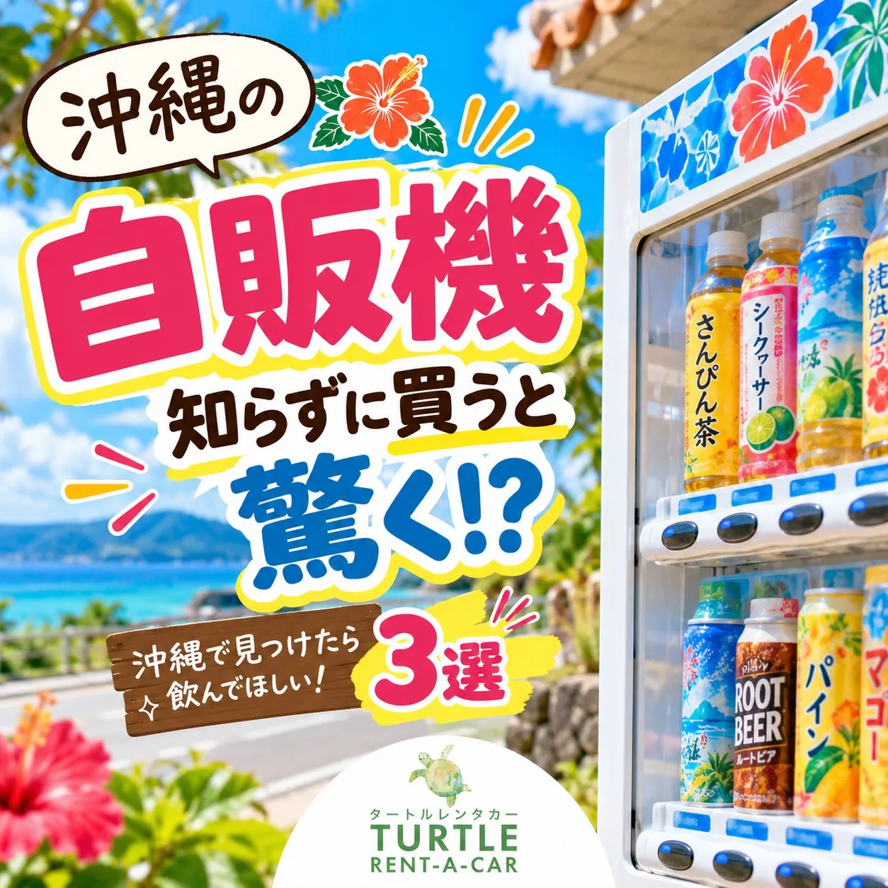 🌴⭐︎タートルレンタカーが教える！　沖縄の自販機、実はちょっ...